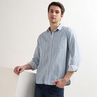 Men's 100% Cotton Regular Collar Casual Shirt, Light Blue, small image number null