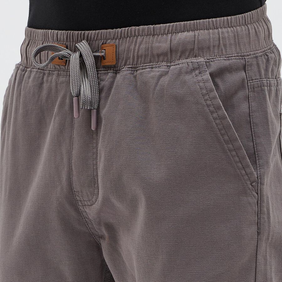 Men's Muted Charcoal Slim Fit Jogger Trousers, Light Grey, large image number null
