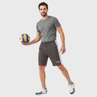 Men's Dark Grey Regular Fit Side Panel Jamaican Shorts, गहरा ग्रे, small