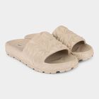 Women's Soft Beige Open-Toe Casual Slippers, गहरा पीला, small