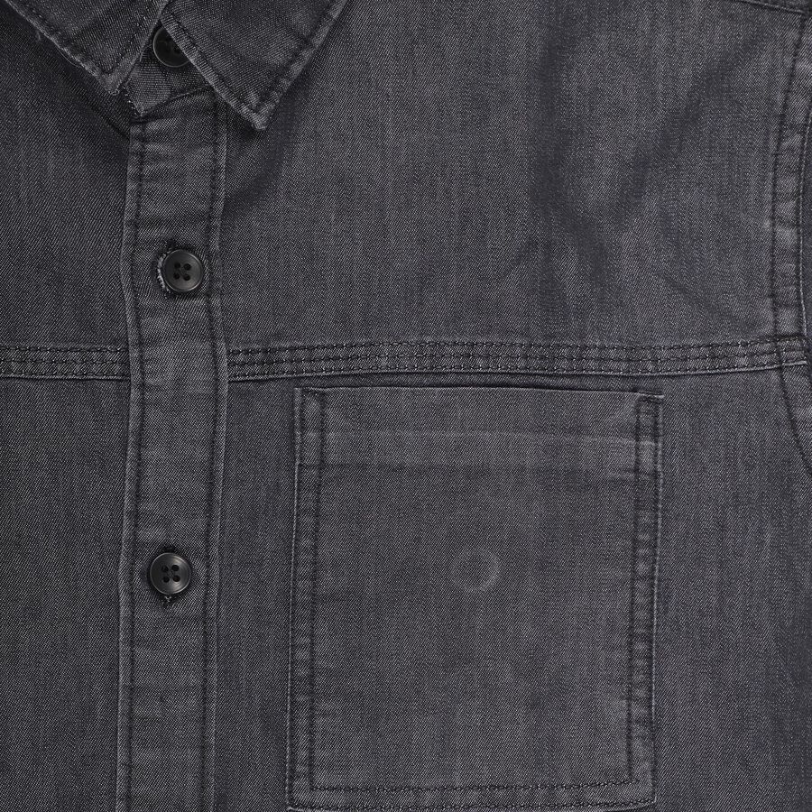 Boys Jet Black Classic Casual Shirt, काला, large image number null