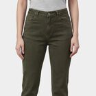 Women's Olive Slim Fit High-Rise Jeans, Olive, small