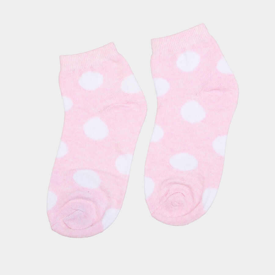 Girls Ankle Length Socks, Light Pink, large image number null