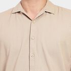 Men's 100% Cotton Casual Shirt, Beige, small image number null