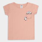 Girls' T-Shirt, हल्का गुलाबी, small image number null