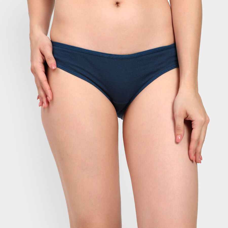 Ladies' 100% Cotton Panty, Teal Blue, large image number null