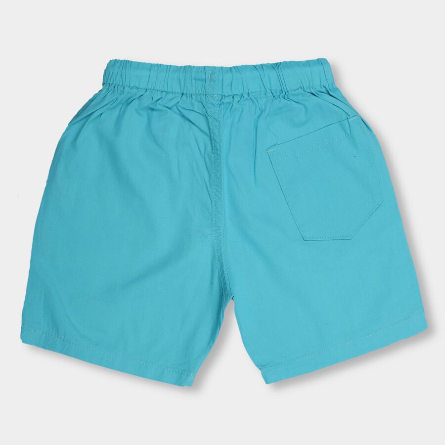 Boys' 100% Cotton Bermudas, Teal Blue, large image number null