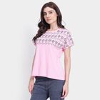 Ladies' Round Neck T-Shirt, Pink, small image number null