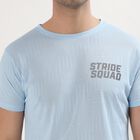 Men's Pale Powder Blue Crew Neck Athleisure T-Shirt, Light Blue, small