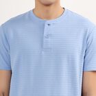 Men's Henley Half Sleeves T-Shirt , हल्का नीला, small image number null