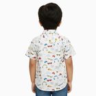 Boys White Cotton Half Sleeve Classic Casual Shirt, White, small image number null