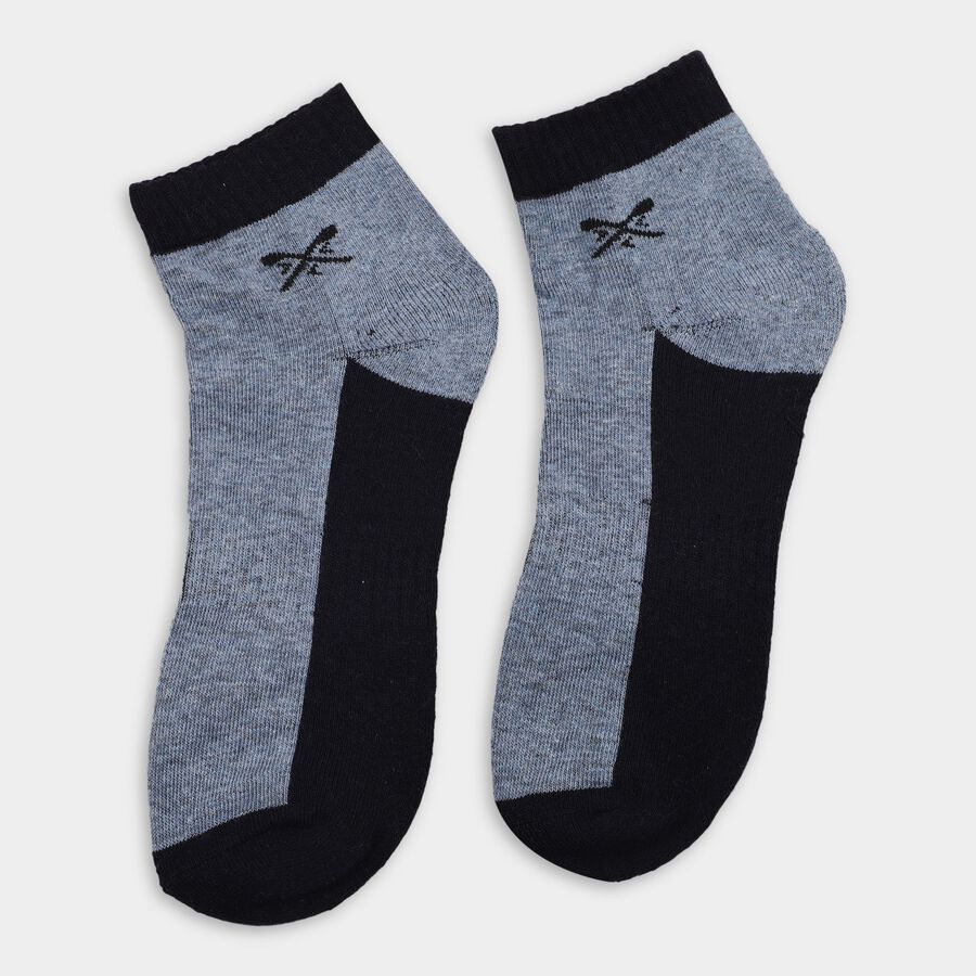 Men's Socks (Pack of 3), मिश्रित हल्का ग्रे, large