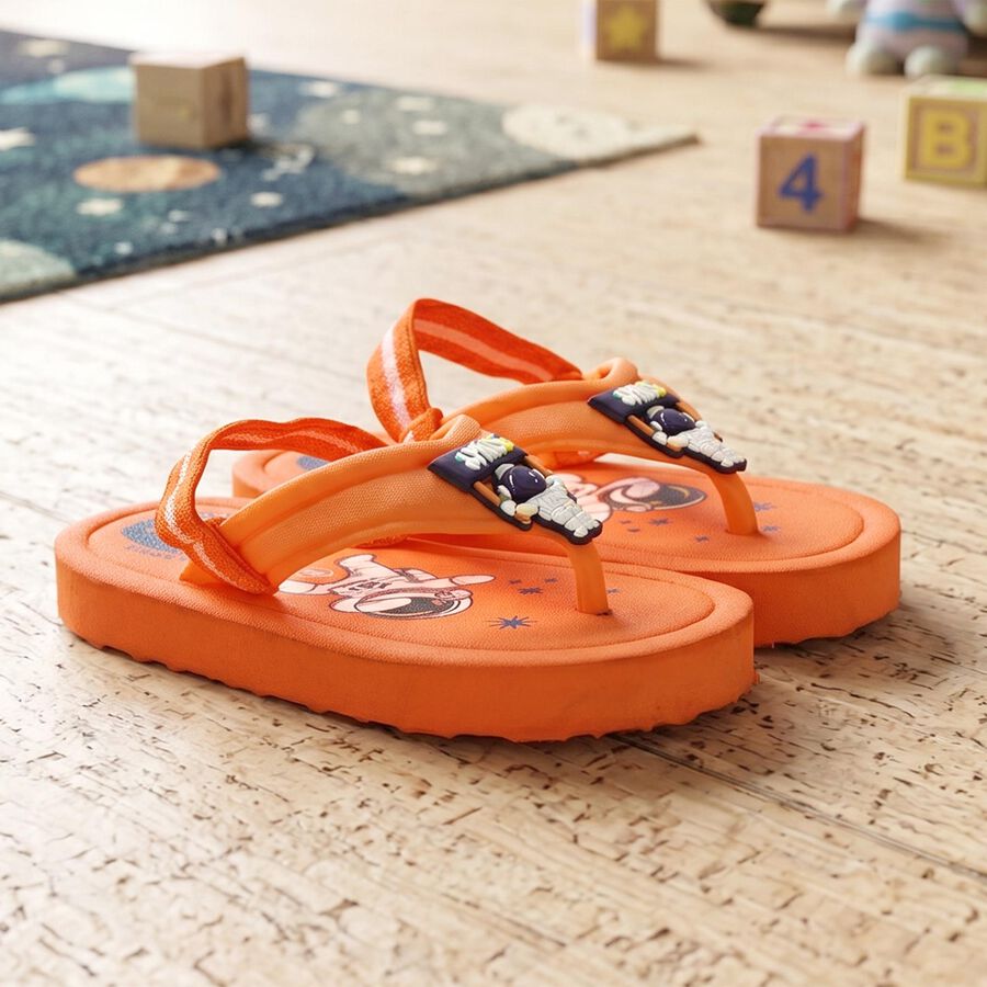 Boys' Slipper, Orange, large