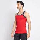 Men's 100% Cotton Gym T-Shirt, Red, small