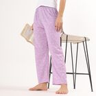 Women's Lavender Star Printed Full-Length Pyjama, Lilac, small image number null