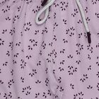 Girls' Lilac Regular Fit Heart Printed Pyjama, Lilac, small