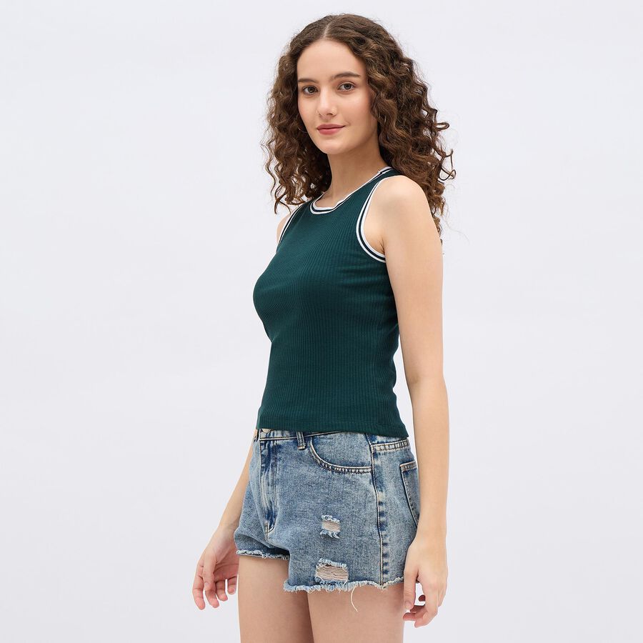 Ladies' Round Neck T-Shirt , Dark Green, large image number null