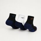 Men's Ankle Length Socks Pack of 3 ( White, Navy, Blue ), Navy Blue, small