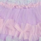 Girls' Lavender Fit and Flare Tiered Ruffle Party Wear Frock, Lilac, small