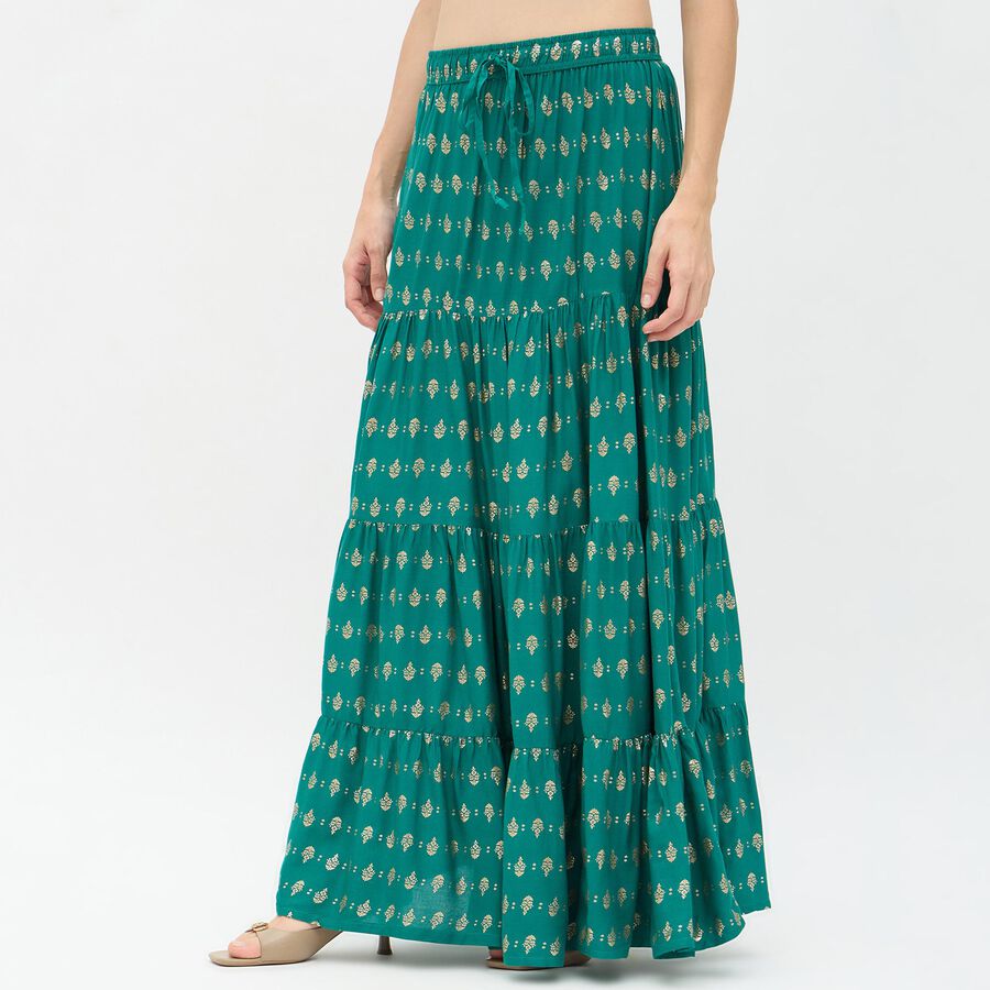 Ladies' Lehenga Skirt, Dark Green, large image number null
