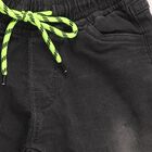 Boys' Faded Black Slim Fit Jogger Jeans, गहरा ग्रे, small image number null