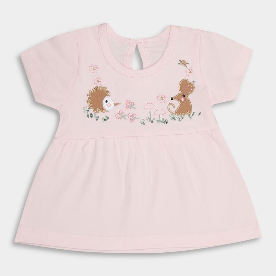 Infant Girls' Short Set, Light Pink, large