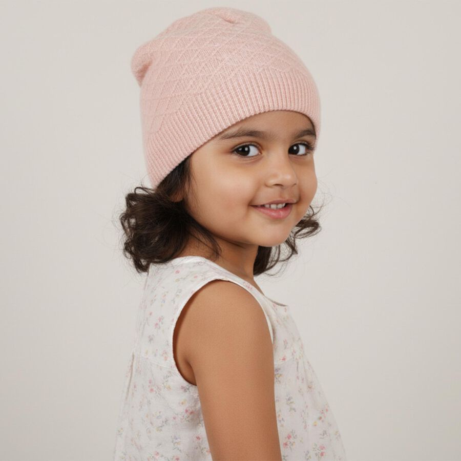 Girls' Winter Cap, Light Pink, large image number null