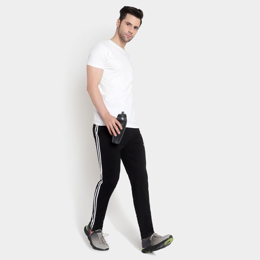 Solid Track Pants, Black, large image number null