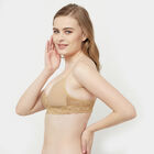 Half Lace Padded Bra, Peach, small image number null