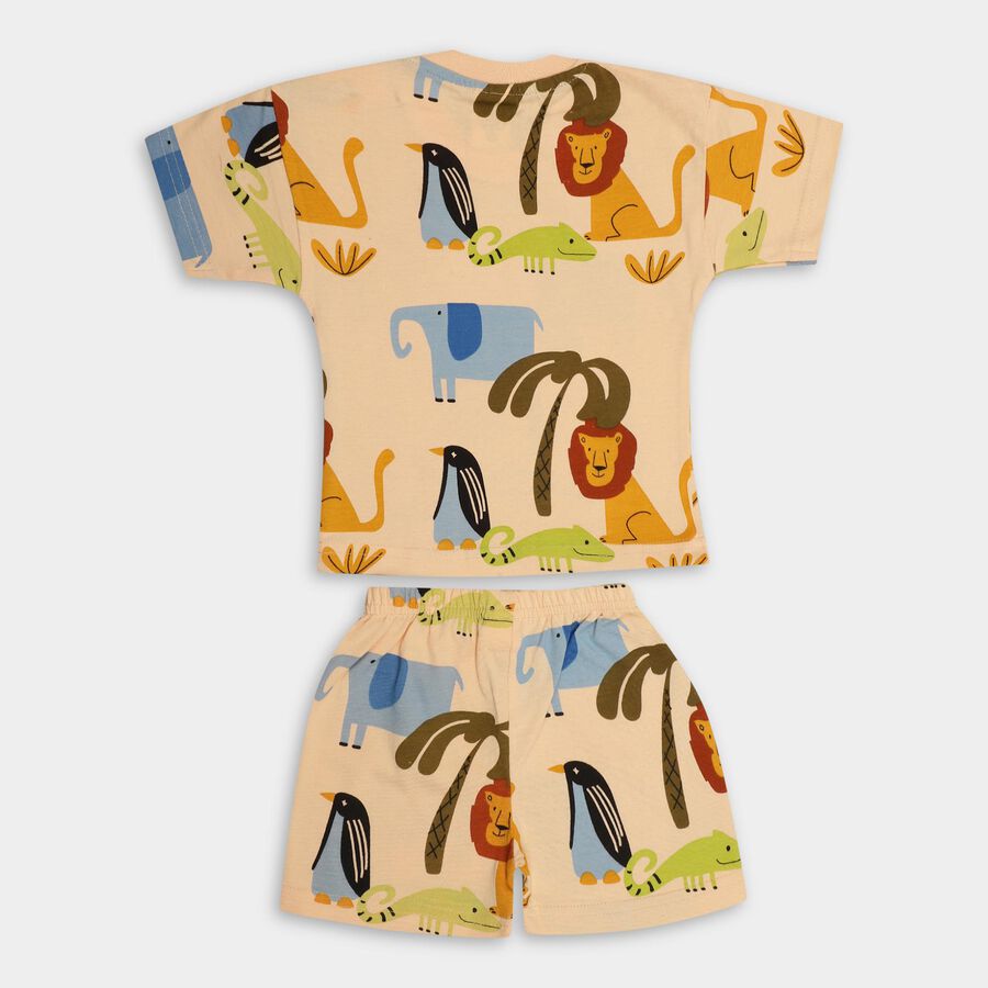 Infant Boys' 100% Cotton Baba Suit, गहरा पीला, large image number null