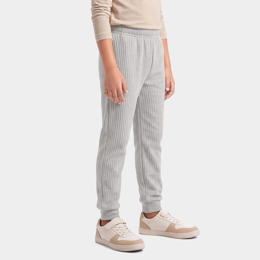 Boys Melange Mid Grey Long Johns Thermal, Melange Mid Grey, large