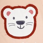 Baby Boy Peach Cotton Round Neck Cartoon Print Baba Suit, Peach, small image number null