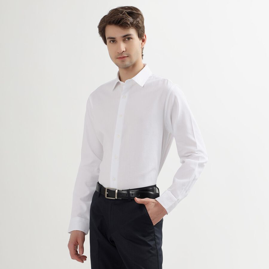 Men's 100% Cotton Formal Shirt, सफ़ेद, large image number null