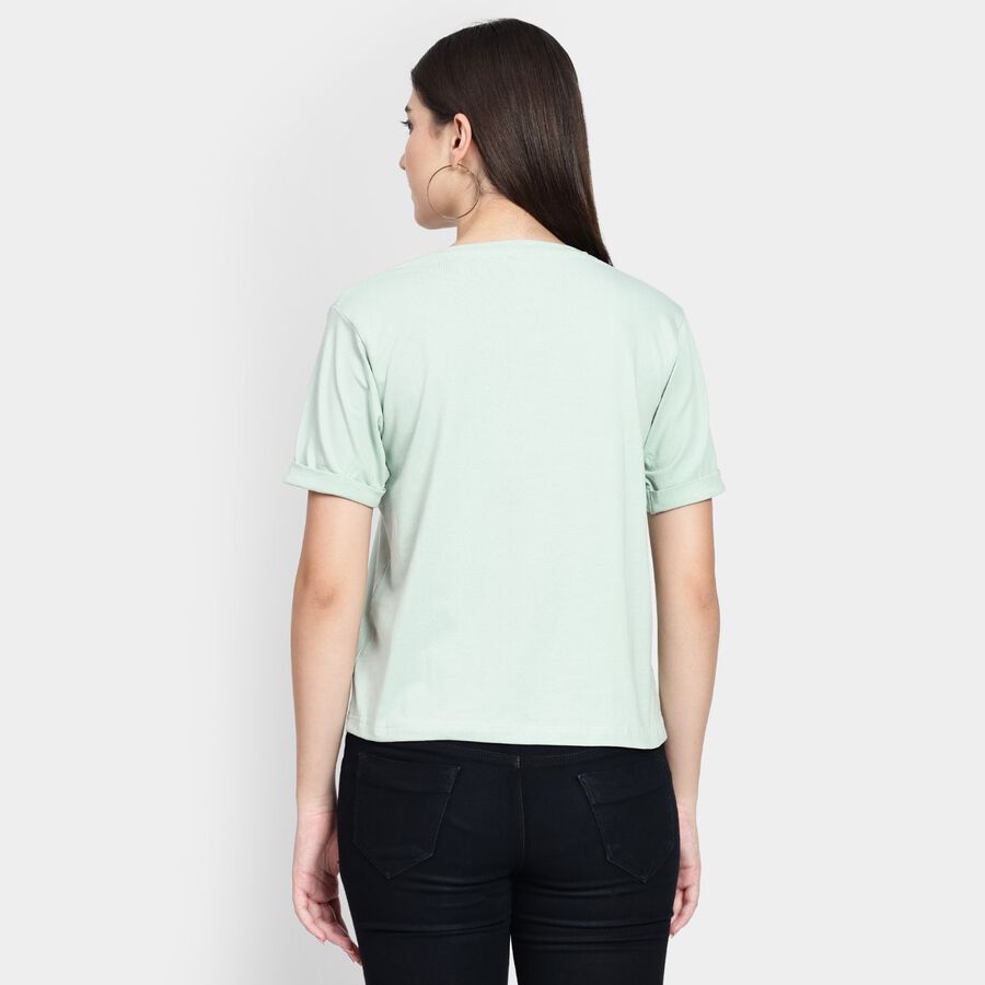 Ladies' Round Neck T-Shirt, Light Green, large image number null