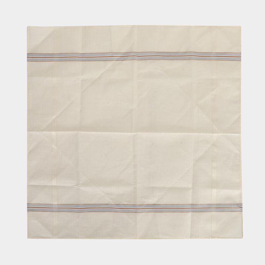 Men's Multicolour Striped Pack of 3 Handkerchief, एक्वा, large