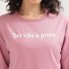 Women's Dusty Pink Crew Neck Casual Sweatshirt, Pink, small image number null