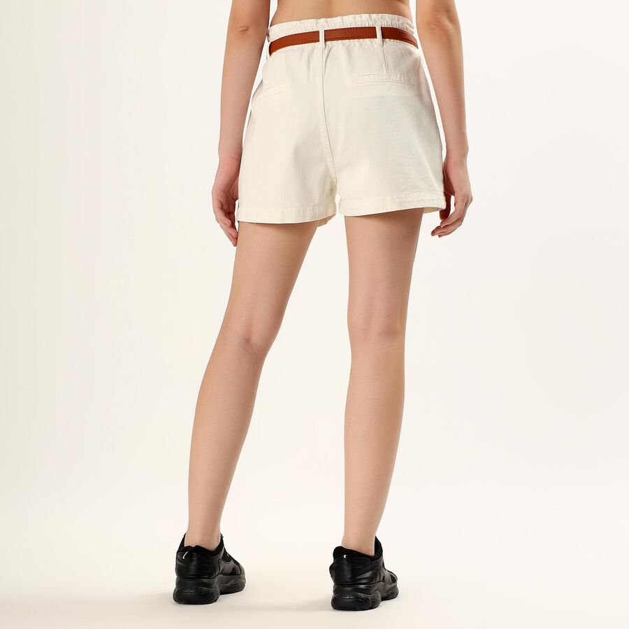 Women's Off-White Paper Bag Shorts, Off White, large image number null