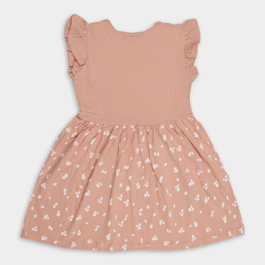 Girls' 100% Cotton Frock , Light Pink, large image number null
