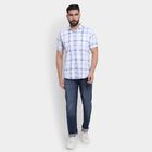 Men's 100% Cotton Casual Shirt, सफ़ेद, small