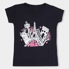 Girls' T-Shirt, Navy Blue, small image number null