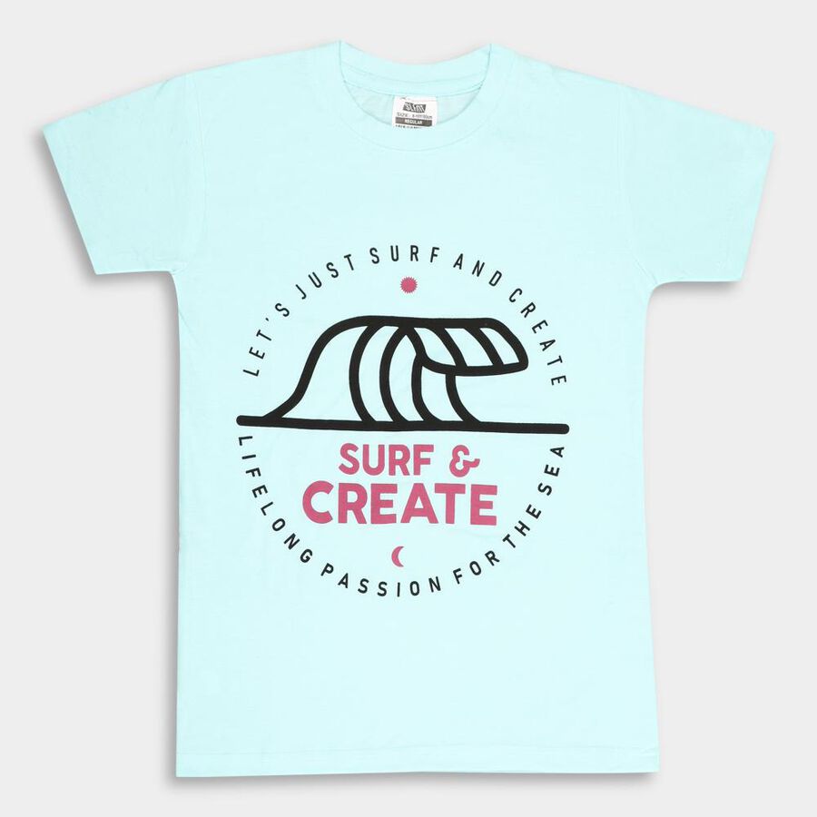 Boys' T-Shirt, Aqua, large image number null