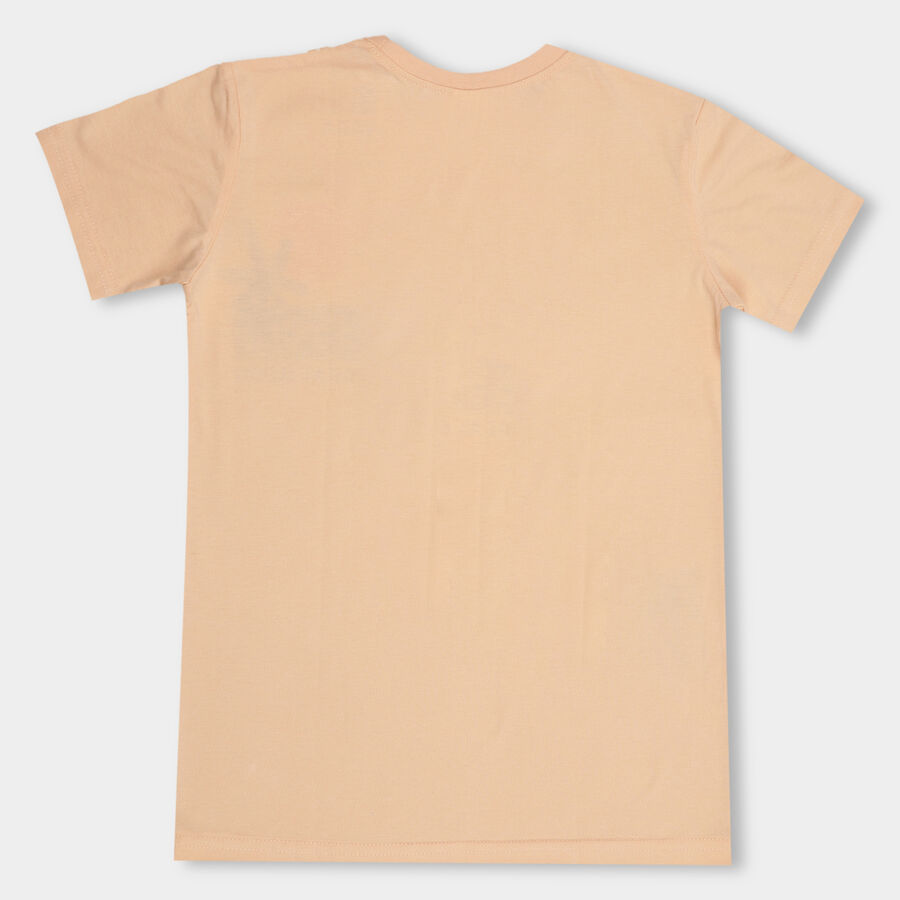 Boys' Half Sleeves T-Shirt, पीच, large image number null