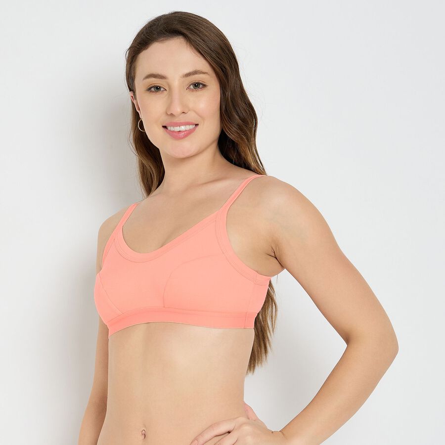 Ladies' 100% Cotton Bra, पीच, large image number null