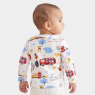 Infants White Cotton V-Neck Regular T-Shirt, White, small