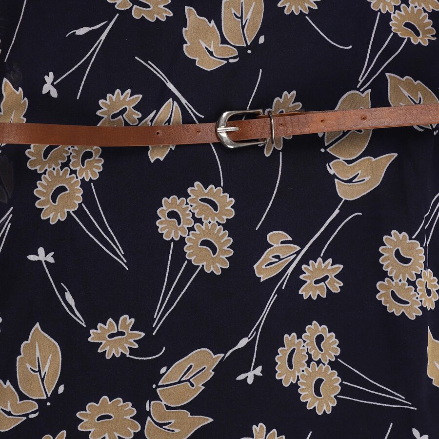 Girls' Dress, Navy Blue, large image number null