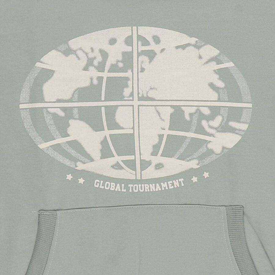 Boys Light Sage Green Hooded Casual Sweatshirt, हल्का हरा, large image number null