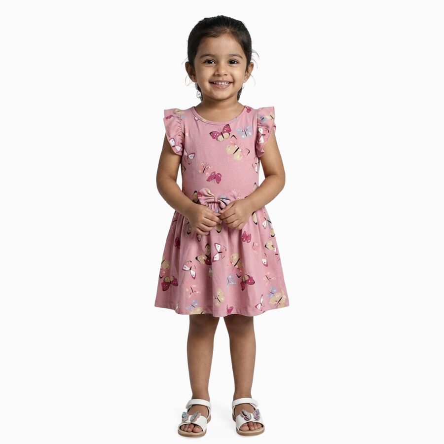 Girls' Frock, Pink, large