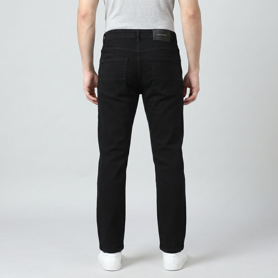 Men's Charcoal Regular Fit Stretchable Jeans, चारकोल, large