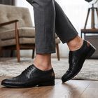 Men's Formal Shoes, काला, small