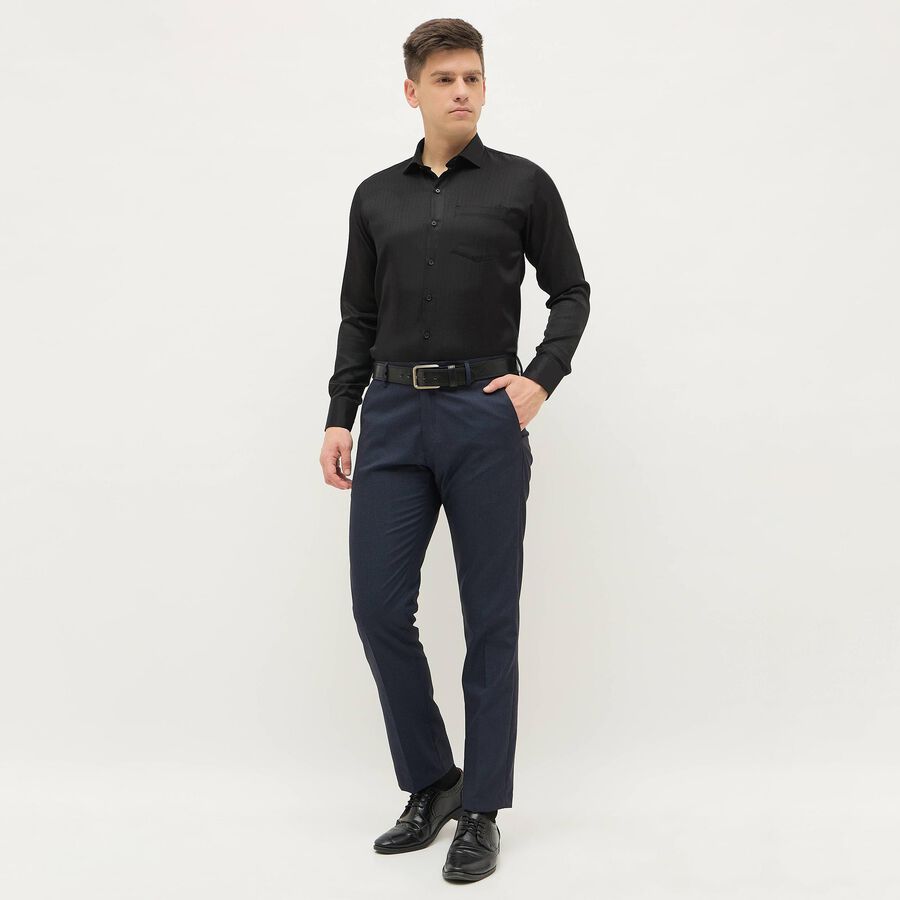 Men's Formal Shirt, काला, large image number null